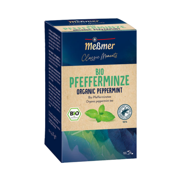 Meßmer Classic Moments Bio Pfefferminze, Kräutertee, Teebeutel im Kuvert, 2. Entnahmefach/displaytauglich, 27g